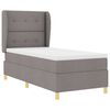 vidaXL Boxspringbed met Matras Donkergrijs 90x190 cm Taupe Stof