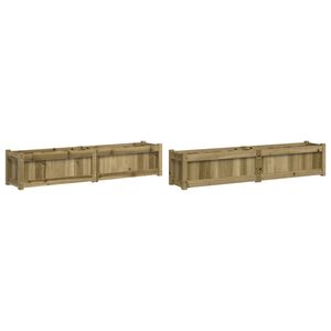 vidaXL Plantenbakken 2 st cm ge&iuml;mpregneerd hout