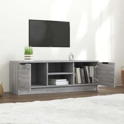 vidaXL Tv-meubel 102x35x36,5 cm bewerkt hout grijs sonoma eikenkleurig