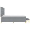 vidaXL Boxspring bed met matras Lichtgrijs 180 x 200 cm Stof
