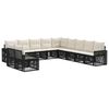 vidaXL Tuinbankenset 11 st Zwart en Cream Wit poly rattan