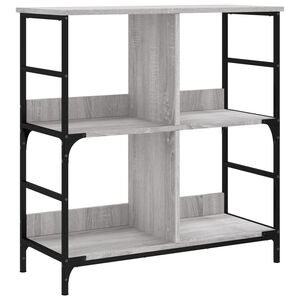 vidaXL Boekenrek 78,5x33x82 cm bewerkt hout grijs sonoma eikenkleur