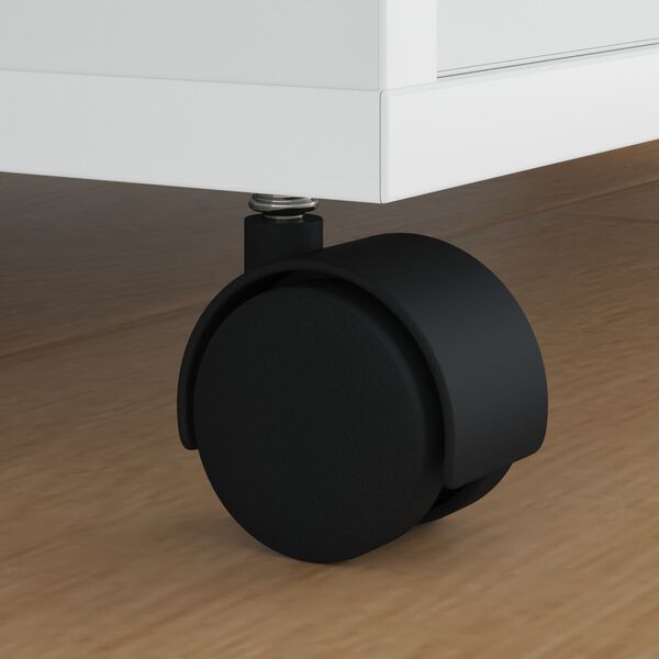 vidaXL Zwenkwiel 2 pcs Zwart 54 mm Ijzer en PP