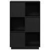 vidaXL Hoge kast 74x35x117 cm massief grenenhout zwart