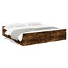 vidaXL Bedframe met lades bewerkt hout gerookt eikenkleurig 200x200 cm