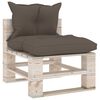 vidaXL 4-delige Loungeset met kussens pallet grenenhout