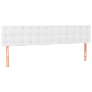 vidaXL Hoofdborden 160x5x78/88 cm kunstleer wit