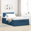 vidaXL Ottoman bed met matras 120x190 cm stof blauw