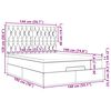 vidaXL Ottoman bed met matras 140x190cm stof taupe