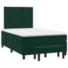 vidaXL Boxspring met matras fluweel donkergroen 120x190 cm