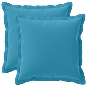 vidaXL Kussensloop 2 st HOUTEN Lichtblauw 30 x 30 cm Polyester