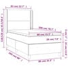 vidaXL Boxspring met matras en LED stof donkerbruin 80x200 cm