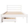 vidaXL Bedframe zonder matras massief grenenhout wit 75x190 cm