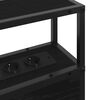 vidaXL Opberghoofdbord met plank Zwart eiken 180 cm Bewerkt hout