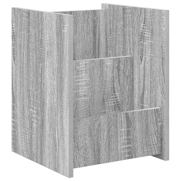vidaXL Tijdschrift Rek Grijs Sonoma 35 x 35 x 45 cm Bewerkt hout
