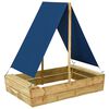 vidaXL Zandbak met dak 80x60x97,5 cm ge&iuml;mpregneerd grenenhout