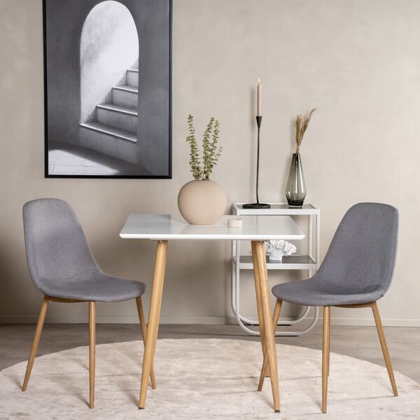 Venture Home Eetkamerstoelen 2 st Polar polyester grijs en naturel