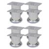 vidaXL Bankpoten 8 st rond 60 mm chroomkleurig