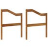 vidaXL Armleuning 2 pcs Naturel 59 x 4 x 73 cm Massief Acaciahout