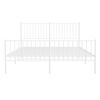 vidaXL Bedframe met hoofd- en voeteneinde metaal wit 160x200 cm