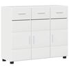 vidaXL Dressoir FLORIN 88,5 x 30,5 x 73 cm Hoogglans wit Bewerkt hout