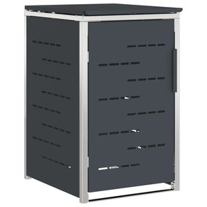 vidaXL Afvalbak opslag Antracietkleurig 77,5 x 69 x 112,5 cm