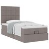 vidaXL Ottoman bed met matras 80x200cm stof taupe