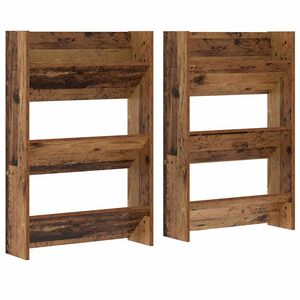 vidaXL Schoenenkast 2 st 60 x 18 x 90 cm Bewerkt hout Oud hout
