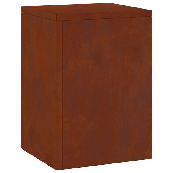 vidaXL Plantenstandaard 2 pcs Roestig 24 x 24 x 35 cm Cortenstaal