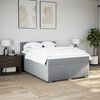 vidaXL Boxspring met matras stof lichtgrijs 140x200 cm
