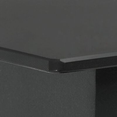 vidaXL Tuintafel 150x90x74 cm staal en glas zwart