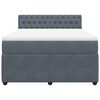 vidaXL Boxspring met matras fluweel donkergrijs 140x200 cm