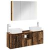 vidaXL Badkamerkastenset 4 pcs Oud hout Bewerkt hout