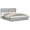 vidaXL Opslag bed met lade Grijs Sonoma 200 x 200 cm Bewerkt hout
