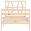 vidaXL Bedframe met hoofdbord massief hout 100x200 cm