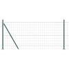 vidaXL Euro-hek met betonnen voetstuk 10 x 0,8 m PVC-Coated Staal Mesh