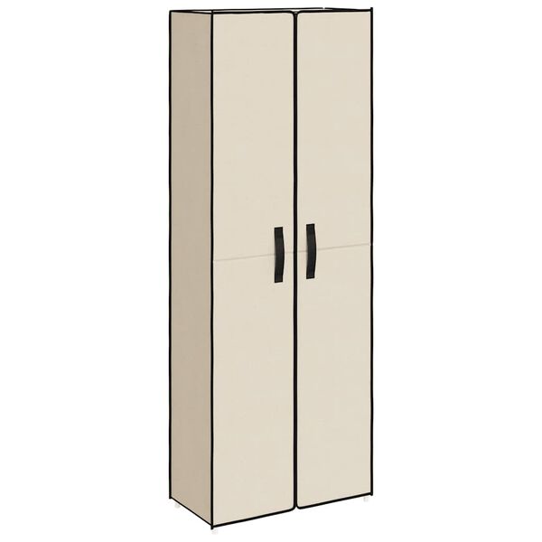 vidaXL Schoenenkast 60x30x166 cm stof cr&egrave;mekleurig