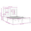 vidaXL Bedframe massief hout 160x200 cm