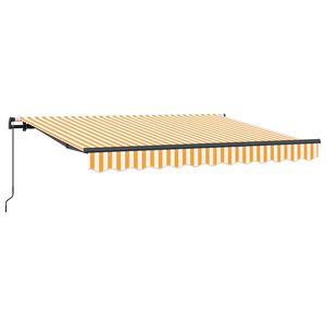 vidaXL Uitschuifbare luifel Geel 250 x 200 cm Stof