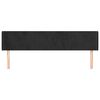 vidaXL Hoofdbord met randen 183x16x78/88 cm fluweel zwart