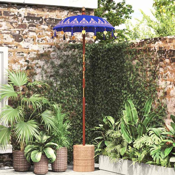 vidaXL Balinese Parasol Blauw 95 x 95 x 260 cm