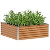 vidaXL Verhoogde plantenbak 98 x 100 x 36 cm Gegalvaniseerd staal