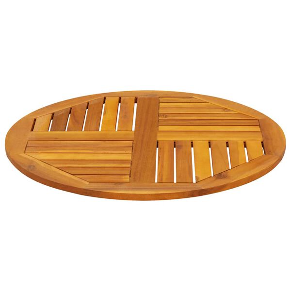 vidaXL Tafelblad rond &Oslash; 70x2 cm massief acaciahout