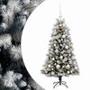 vidaXL Kunstkerstboom met scharnierende takken en kerstballen 120 cm