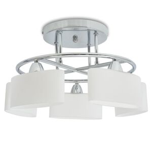 vidaXL Plafondlamp met ellipsvormige glazen kappen 5xE14 200W