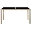 vidaXL 7-delige Tuinset met kussens poly rattan beige