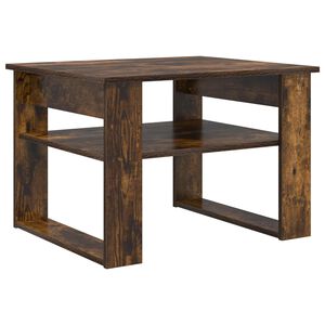 vidaXL Salontafel Gerookt eiken 64 x 54 x 44 cm Bewerkt hout