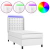 vidaXL Boxspring met matras en LED kunstleer wit 80x200 cm