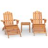vidaXL 3-delige Loungeset Adirondack massief acaciahout