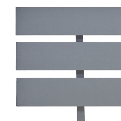 vidaXL Bedframe met hoofdbord massief grenenhout grijs 160x200 cm